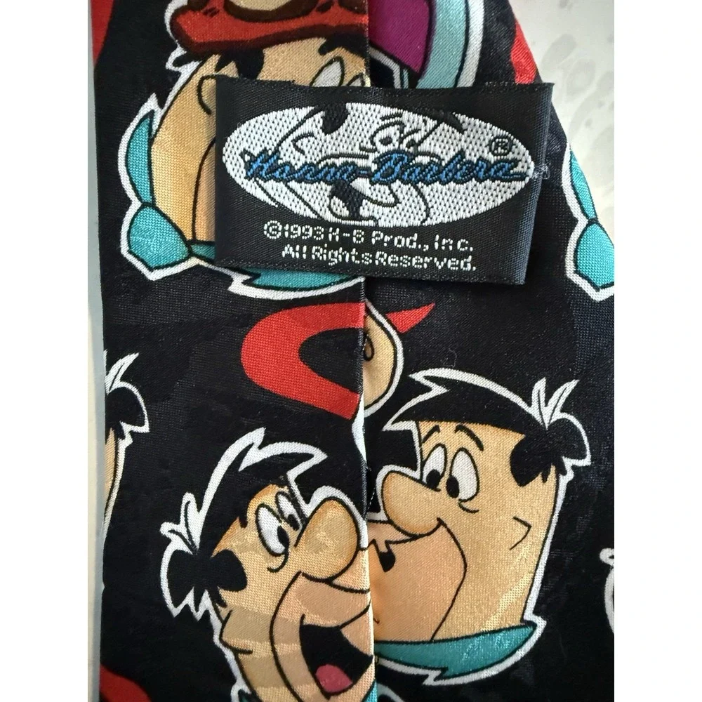 Vintage 90s Cartoon Tie Bundle Flintstones Pink Panther Garfield‎ Disney 4pc Lot